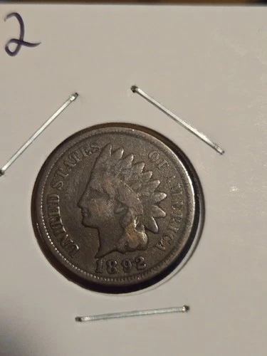 1892 Indian Head Cent – Good to Very Good (G–VG) Condition