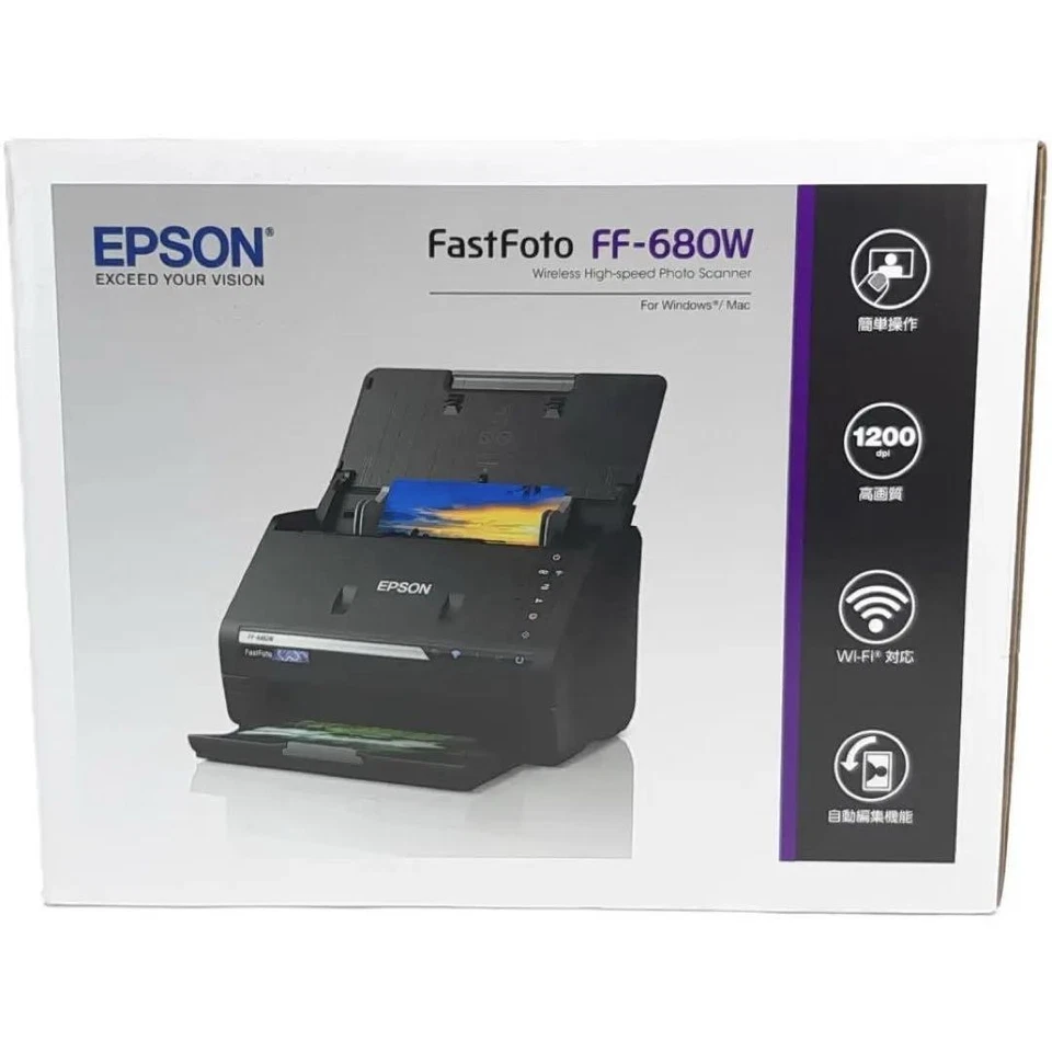 Epson Fastfoto FF-680W Wireless Photo & Document Scanner Black sheet feed New - Image 2 of 4