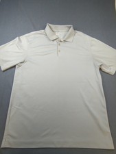 Nike Golf Polo Shirt Light Gray Men's Large Short Sleeve
