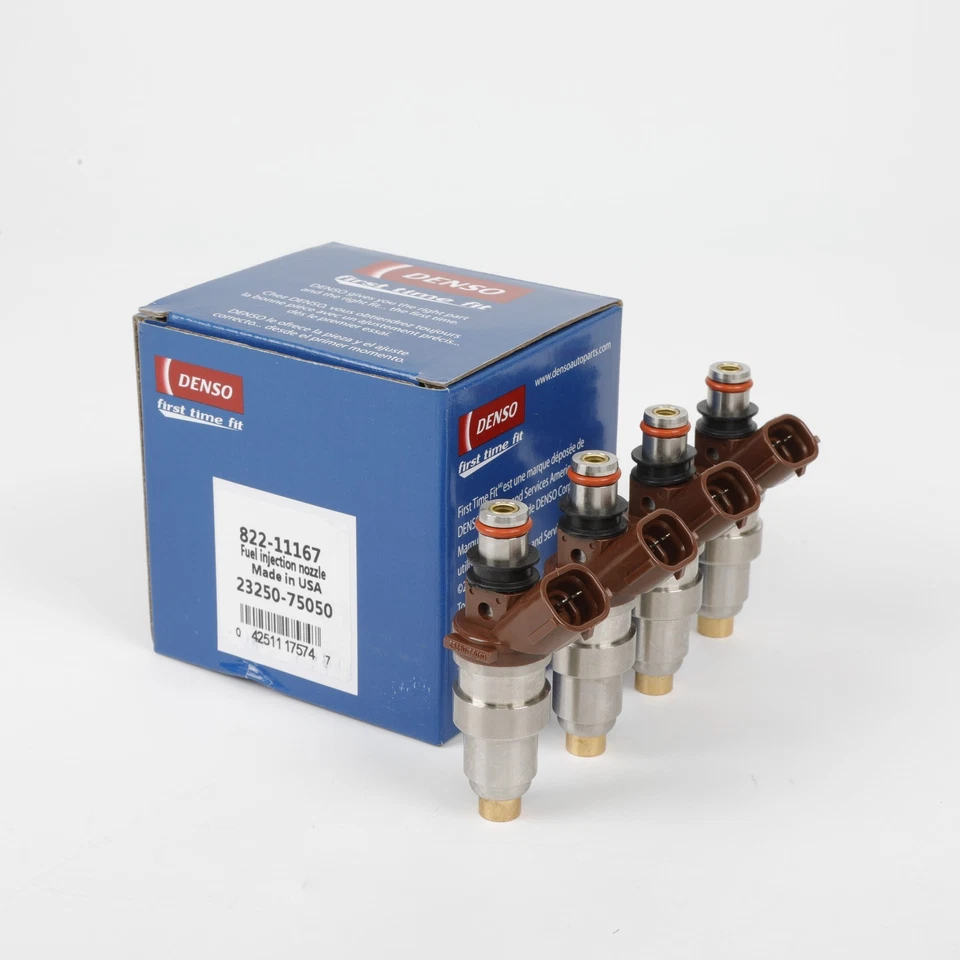 4X DENSO 23250-75050 Fuel Injector For 1995-2000 Toyota Tacoma 4Runner T100 2.7L - Изображение 2 из 4
