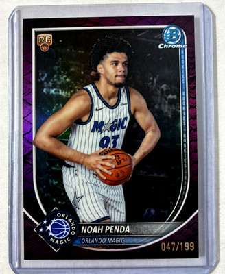 2025-26 Bowman Chrome #BCV-32- Noah Penda Fuchsia Refractor #/199