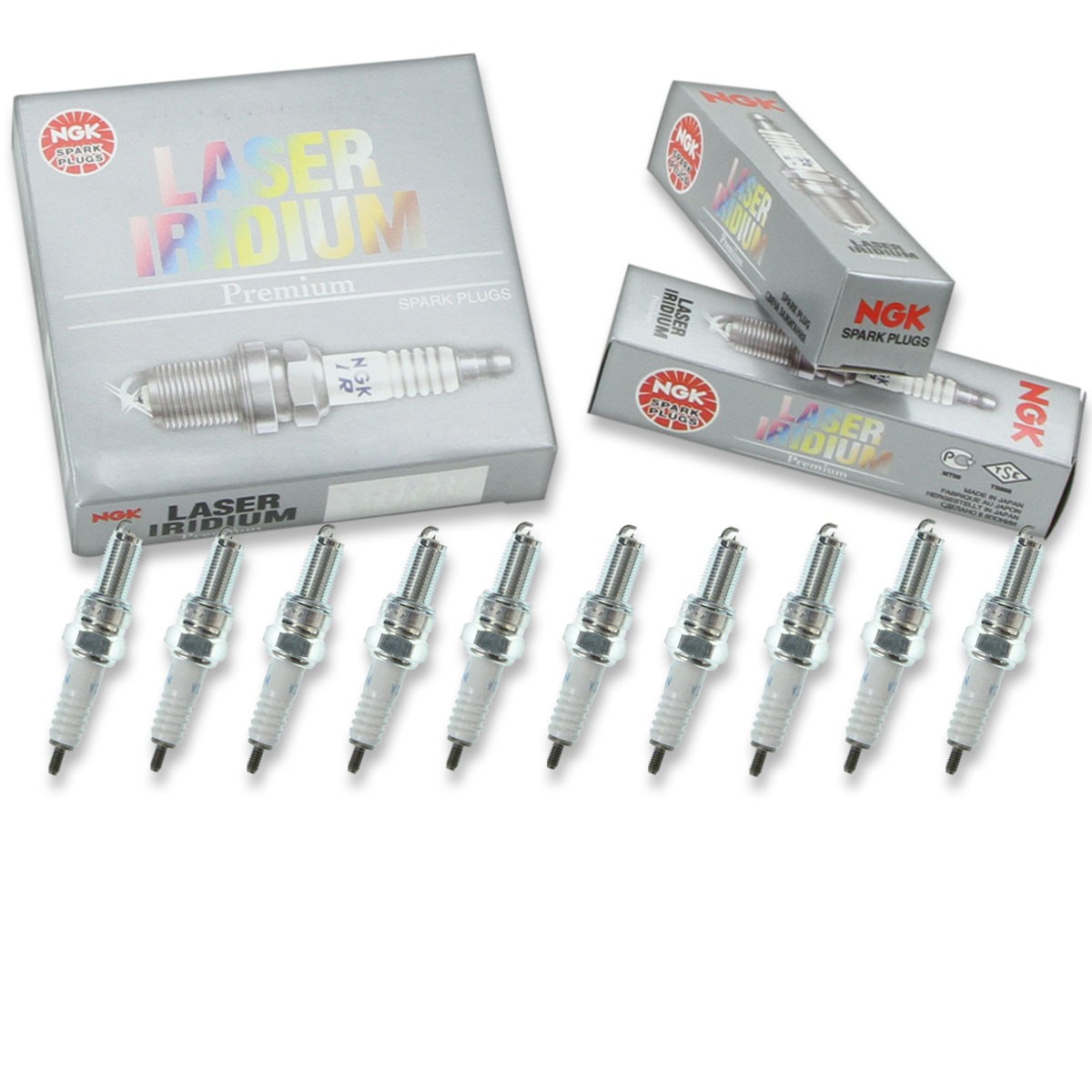 10 pc NGK 4708 CR8EIA-10 Laser Iridium Spark Plugs for 09482-00597 Ignition rd