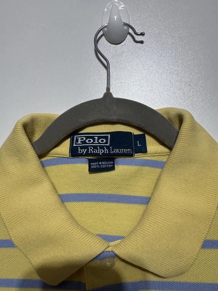 Polo Ralph Lauren Jaune Taille L En Superbe État - Photo 4/4