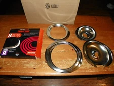 Range Kleen 8 Piece Drip Pan Trim Rings D-901 Chrome Electric Ranges 1056RGE8