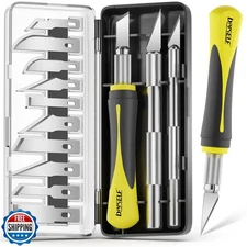 DIYSELF 16-Piece Craft Knife Set, Exacto Knife Set, 3-Piece Hobby Knife with 