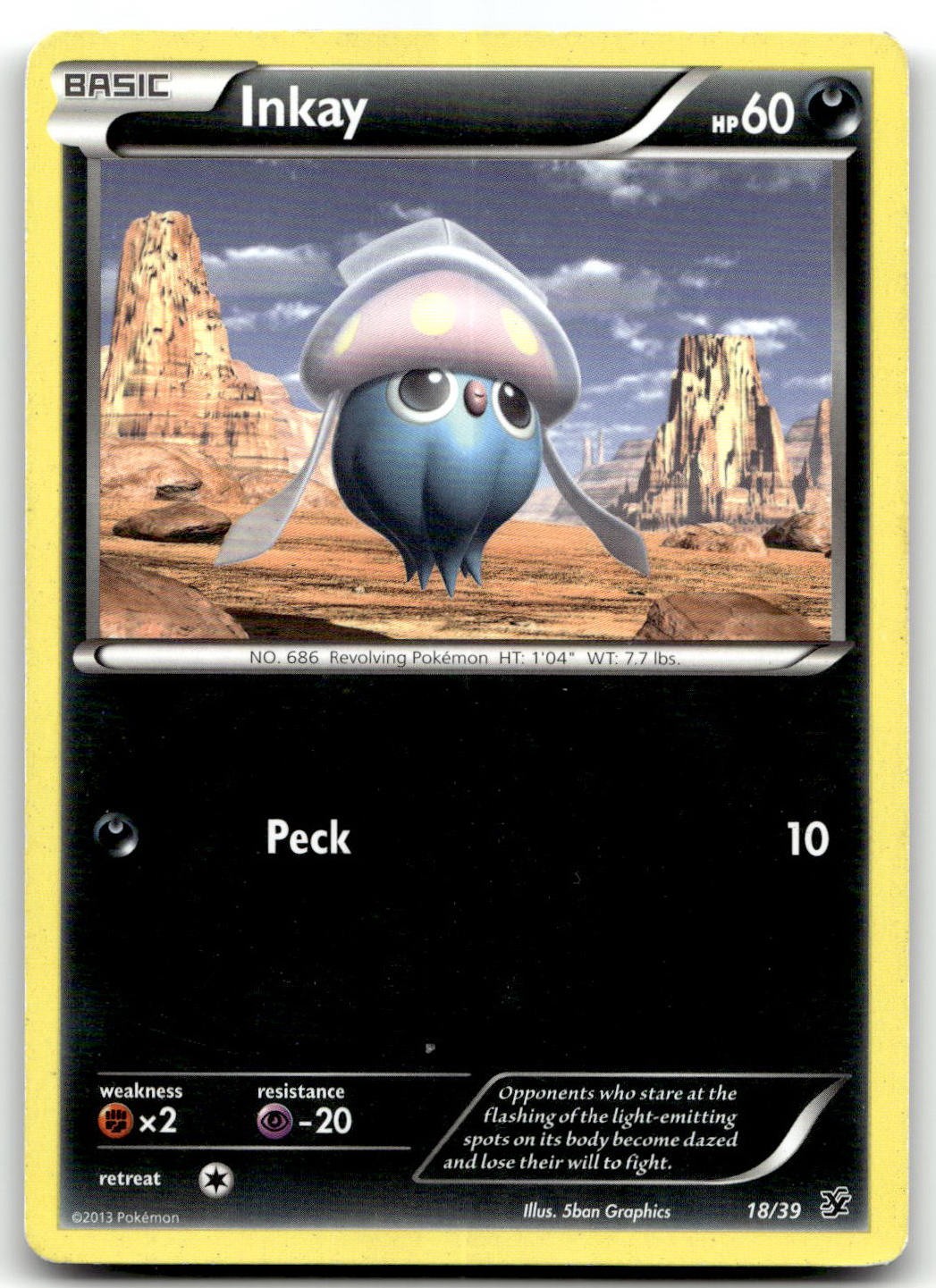 Inkay 18/39 Kalos Starter Set Common Normal Pokemon TCG HP