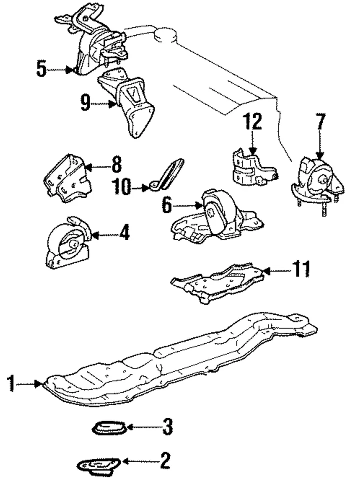 Montaje motor Toyota 1237115241 - Corolla (93-02) 1,6 L, 1,8 L y 2,0 L Foto 2 de 2