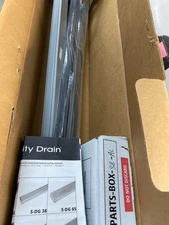 Infinity Drain S-LAG 3836 BK 36" Low Profile Linear Drain Kit with Wedge Wire Gr