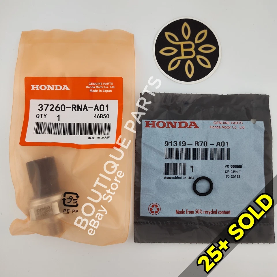 OEM Original for Honda Oil Pressure Sensor DENSO + O-Ring 37260-RNA-A01 Switch - Image 4 of 4