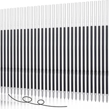 30 Piece Black Ink Pen Refills, 1 Mm Ballpoint Refills Replacement Ballpoint for