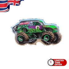 Vibrant 34-Inch Grave Digger Foil Balloon - Monster Jam Celebration Must-Have