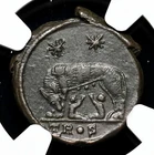 City Commemorative. AD 330-333. Æ, VRBS ROMA, Founding of Rome, NGC VF