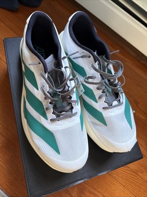 Adidas Adizero EVO SL JS4487 Sneakers Mens White Pure Teal Running Shoes DDK1431