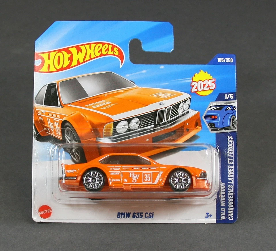 Hot Wheels Wild Widebody 2025 BMW 635 CSI E24 Orange JBB84 1/64