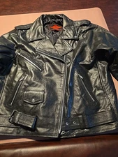 ALPHA CYCLE GEAR Womens Leather motorcycle Jacket For Ladies -4 XL NEW