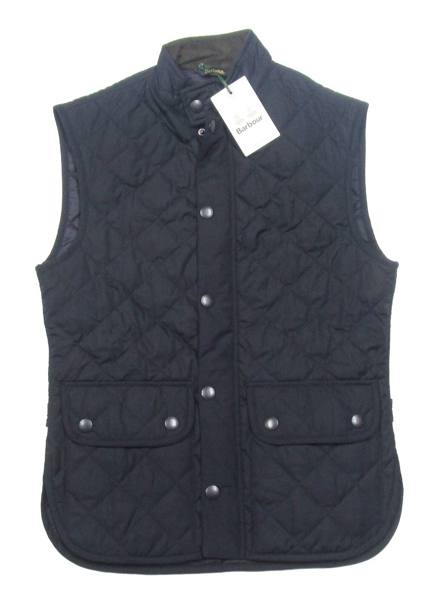新品未使用　バブアーSL Lowerdale Gilet Barbour Men's Navy Lowerdale Quilted Gilet Full Zip Vest | eBay