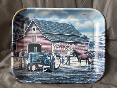 Coca Cola Vintage Metal Tray  What A Glorious Day Coke Collectible 13.5x10.75in
