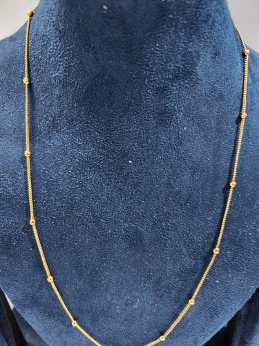 Gold Plated Ball link necklace Chain 1.5x2mm/60cms long non tarnish UK seller - 第 2/8 張圖片