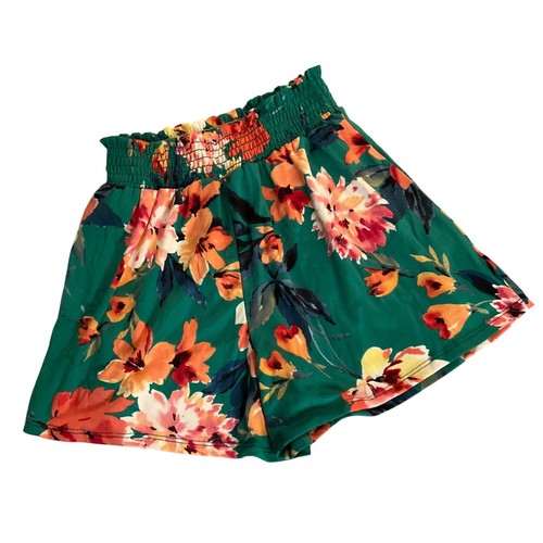 Chenault girls 2-Piece Floral Halter Top & Shorts Set size 12 green smocked - Picture 7 of 10