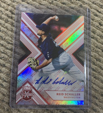 2018 Panini Elite Extra Edition Status Red Die-Cut /75 Reid Schaller #110 Auto