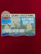 Grand Circle Travel Eastern Europe Black Sea River Cruise Vtg Enamel Lapel Pin