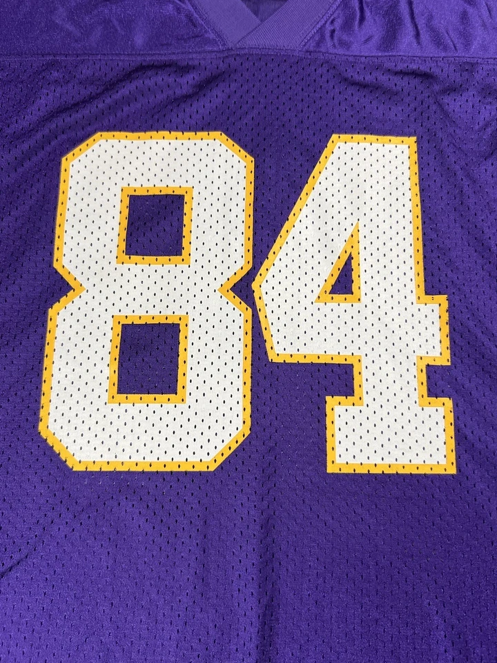 Camiseta deportiva vintage de los Minnesota Vikings Randy Moss Reebok #84 púrpura juvenil XL (18/20) Foto 4 de 4