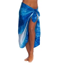 NWT $79 La Blanca Glow Away Tie Dye Pareo Cover-Up Sarong O/S