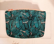 Ipsy Tropical Leaf Pattern Glam Bag July 2019 EXCELLENT CONDITION 