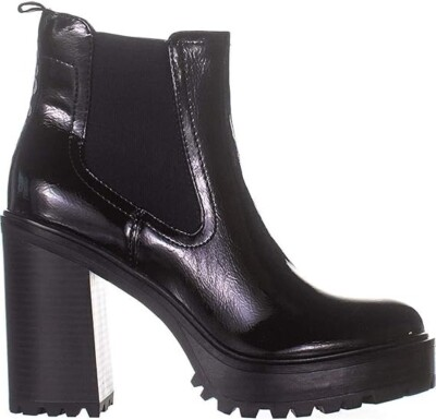 #ad GBG Starly Womens 8.5 M Black Faux Leather High Heel Ankle Boots Display ZT6 $19.20