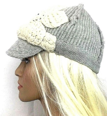 womens knit hats with flowers