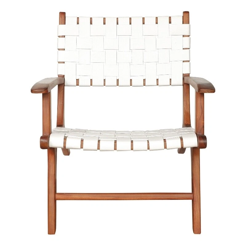 White leather strap chair new arrivals