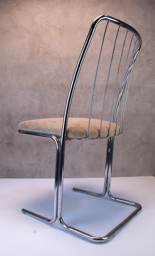 Vintage MCM Daystrom Cantilevered Chrome Dining Chair - Picture 6 of 6