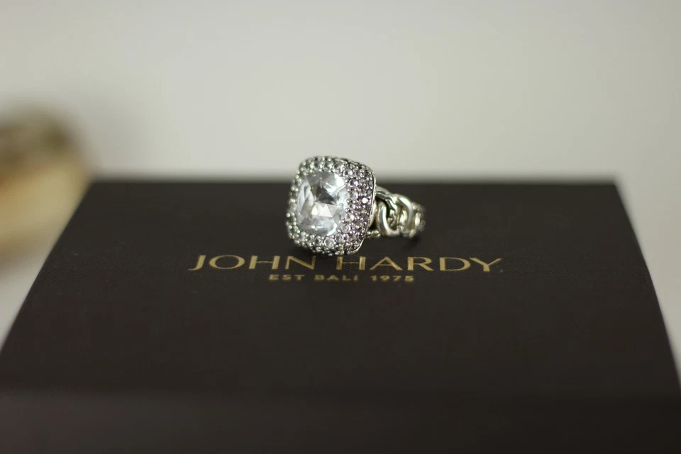 ¡Anillo clásico de plata esterlina y topacio blanco John Hardy Batu Klasik! ¡Nuevo! Foto 4 de 4