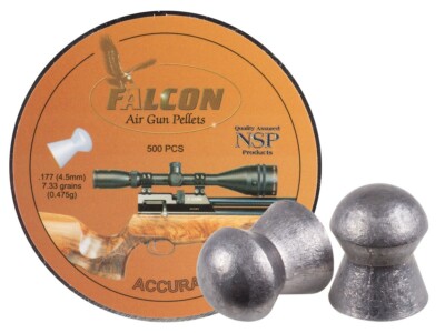 AIR ARMS FALCON .177 Caliber 500 Count Domed Pellets 7.33 Grains 4.52 mm QUALITY