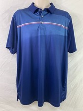 PGA TOUR PRO SERIES Mens XL Blue Short Sleeve Quick Dry Golf Polo Shirt
