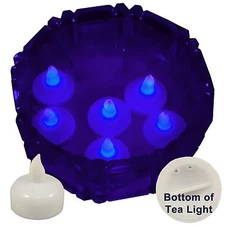 NEW 6 Purple Led Floating Floral Tea Light Candle for Wedding Centerpiece Decor