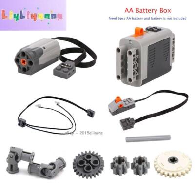 11PCS Technic M Motor LED Light Strip AA Battery Case MOC Power Functions