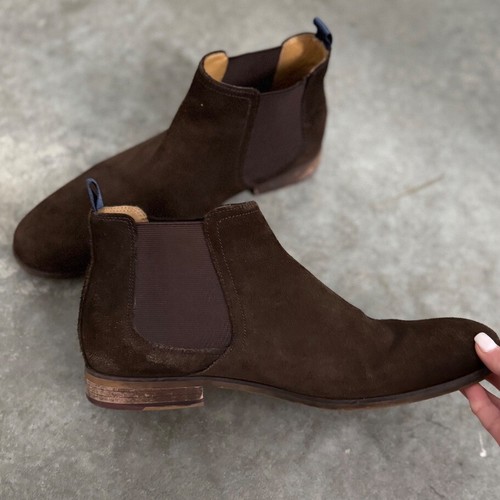 Combat agent Toecap suede coffee suede Chelsea boot - Picture 6 of 11