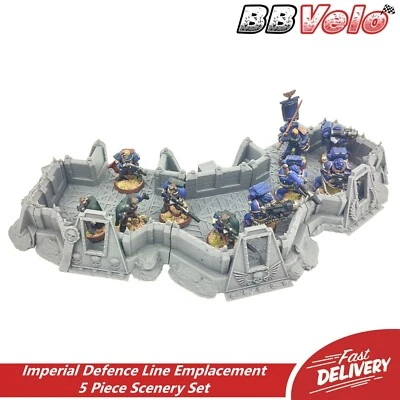 BB-VELO Imperial Defence Line Emplacements Wargaming Suits GW WH | 28mm Terrain Scenery