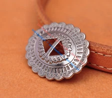 5X Tribal Beauty Bling Sliver Western Cowboy Hatband Headstall Slotted Conchos