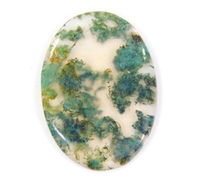 10 Cts Natural Green Moss Agate Oval Cabochon Loose Gemstone 26x18x3 mm CG 0278