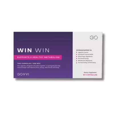 100 AUTHENTIC Govvi Win Weight Loss Support Supplements 60 caps - AUTHENTIC