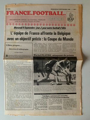 France Football Officiel FFF N°1121 – 5 Septembre 1967, France A – Joinville, état Correct