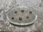 Beautiful Crystal Mikasa Oval Covered Dish With Gold Accents  — photo 1