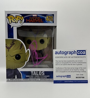 Ben Mendelsohn AUTOGRAMM - Talos - Captain Marvel - signiert Funko Pop ACOA
