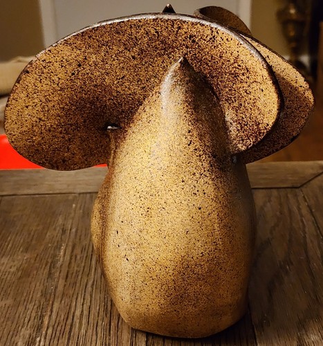 MCM ARTIST SIGNED JOAN COHEN NORTH CAROLINA POTTERY VASE W/ABSTRACT SNAIL - Picture 4 of 21