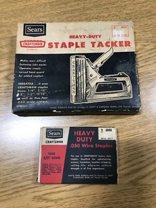 Vintage Sears Craftsman Heavy Duty Staple Tacker No. 9-6844 with staples