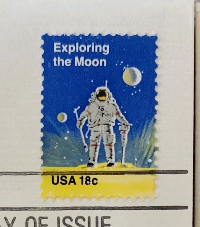 Lot of 4 Space Achievement 22kt Gold Foil Replica Stamp First Day of Issue Cover - Image 2 of 4