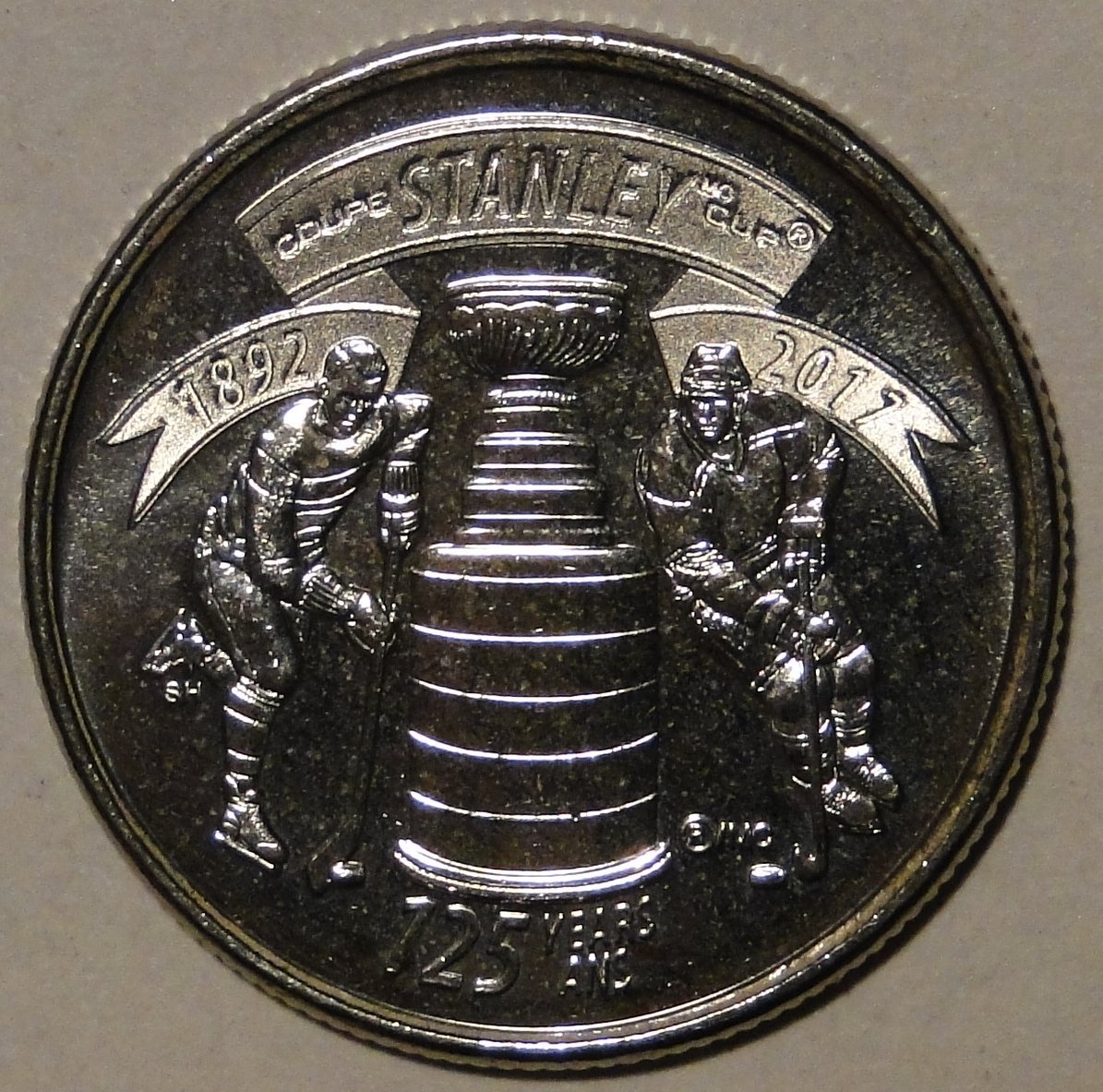 BU UNC Canada 2017 Stanley Cup 125th 25 cent 25c quarter coin from