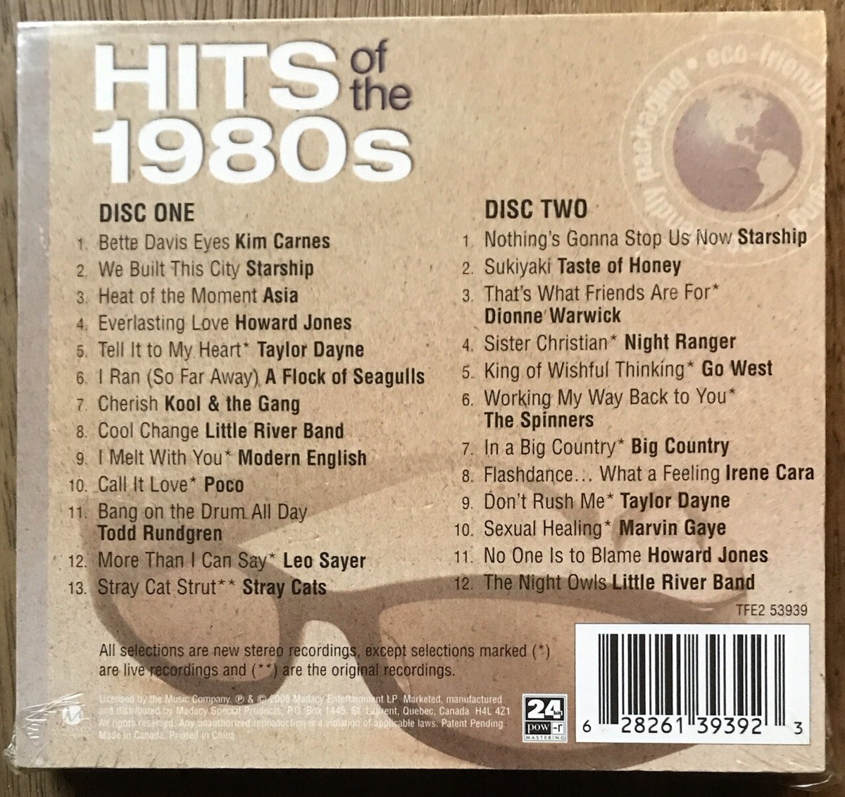 25 Best: Hits of the 1980's [Digipak] by Various Artists (CD, 2008